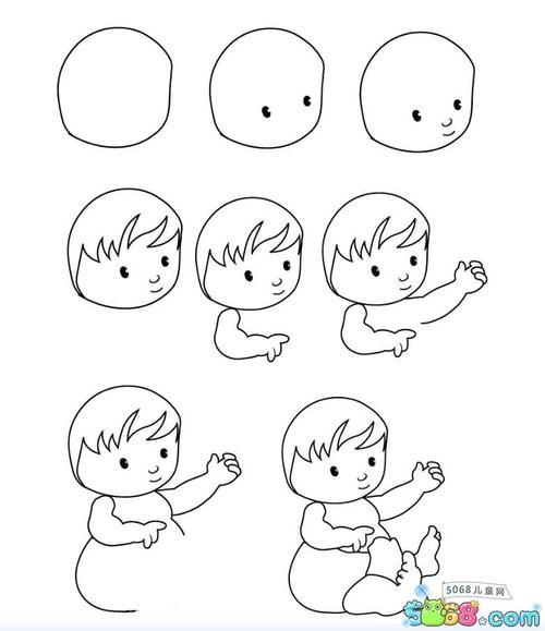小妹妹简笔画的步骤