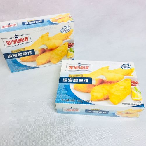 亚洲渔港深海鳕鱼排310g/10片 20盒鳕鱼条汉堡西餐半成品小吃
