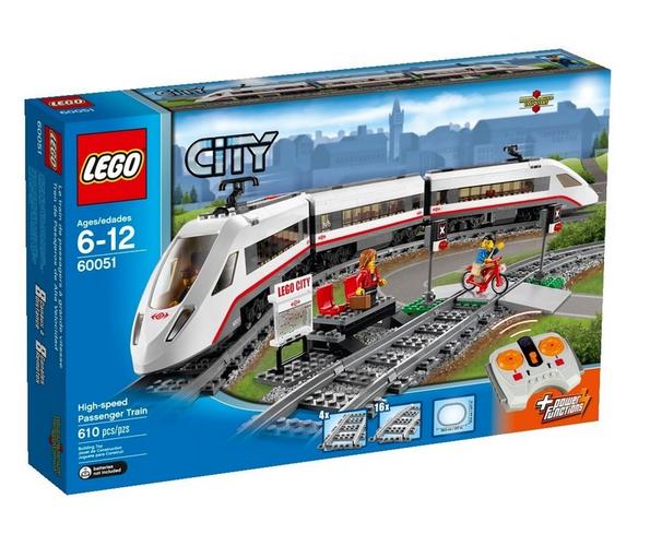 lego乐高电动遥控城市火车系列60051轨道高速建构
