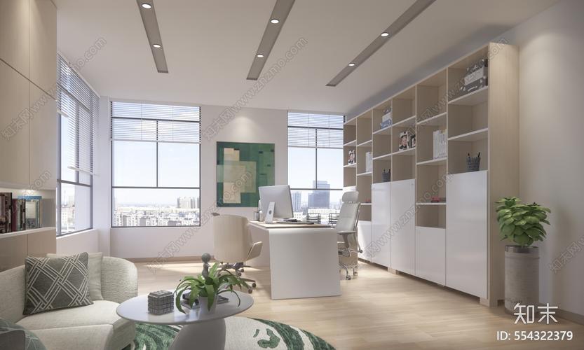 现代幼儿园园长办公室su模型下载