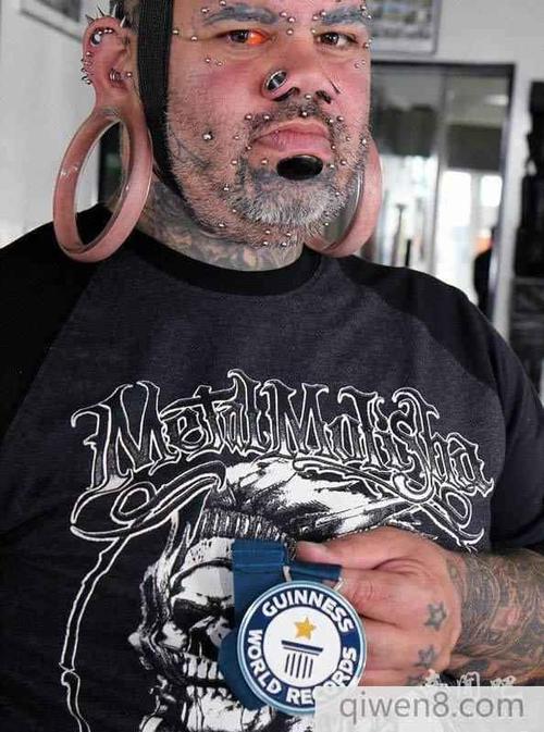 世界上耳洞最大的人测量直径为109毫米