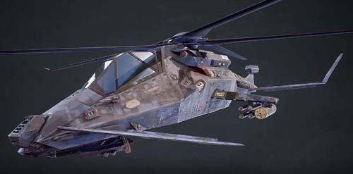 科幻武装直升机概念设计.