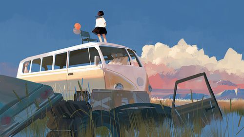 森系动漫插画电脑桌面壁纸第二辑