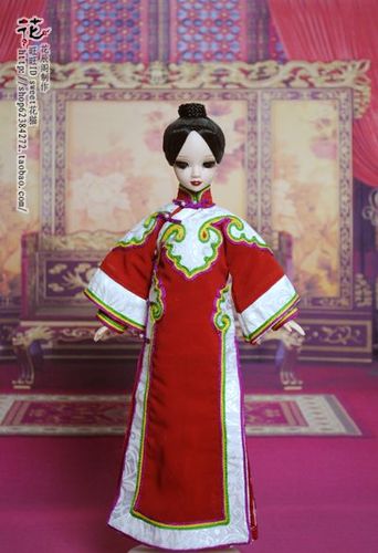 可儿娃娃 obitsu 1/6娃娃古装发型制作——清朝红妆