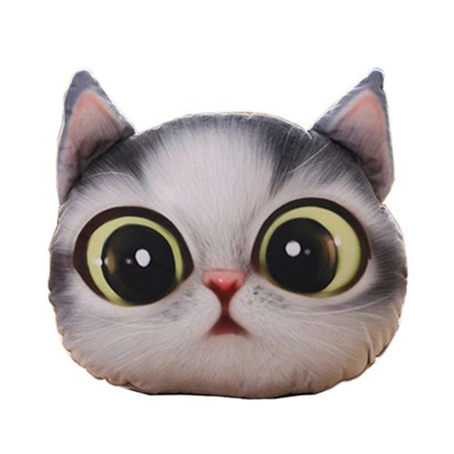 可爱卡通护腰汽车腰靠办公室猫头3d沙发可爱猫腰靠垫