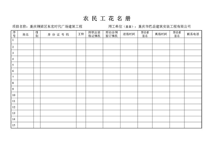 农民工花名册(新标准).doc 9页