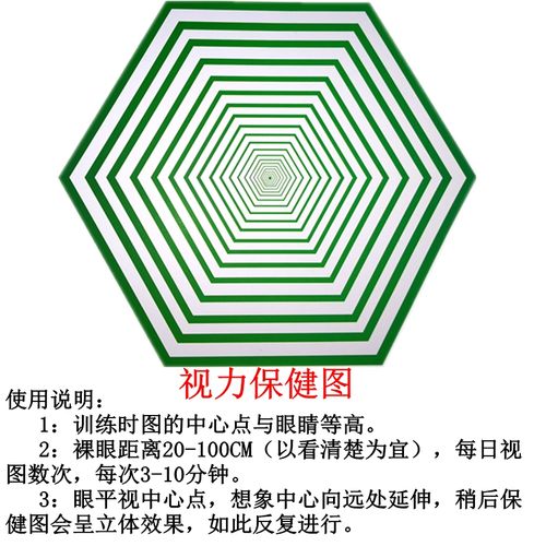 儿童视力训练图保健图近视弱视训练图眼肌训练运动增视图眼保健操