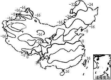 (1)从图上可以看出,我国等温线密集,说明________.
