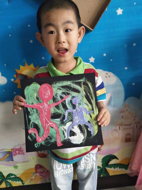 小一班美术作品:《奥林匹克》水粉画!每位宝宝都棒棒哒!