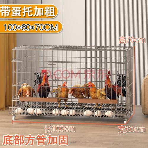 鸡笼家用大号特大号鸡笼子养殖笼滚蛋折叠装小鸭龙阳台铁丝网 带蛋托