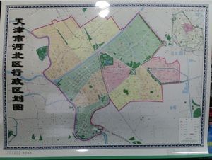 【强强书店】天津市河北区行政区图挂图(市内各区郊县地图均有)