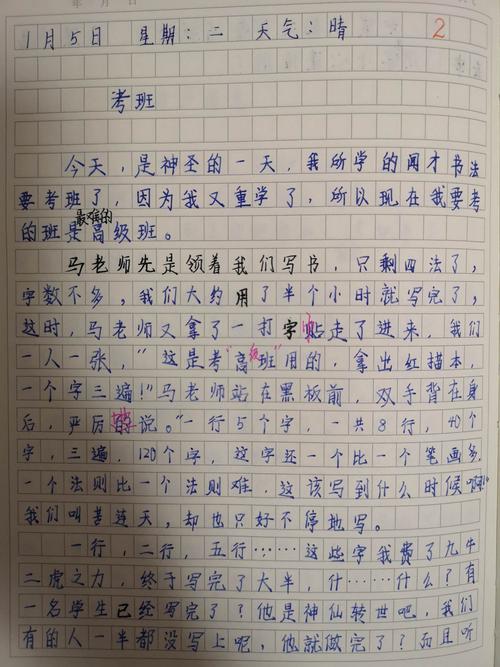 五年级寒假作业之日记 仿写