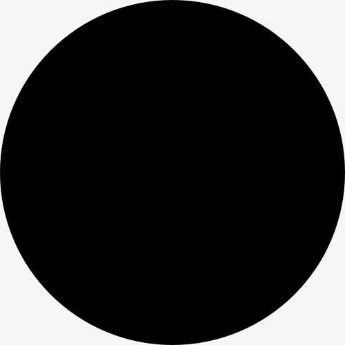 圆形的黑色形状图标