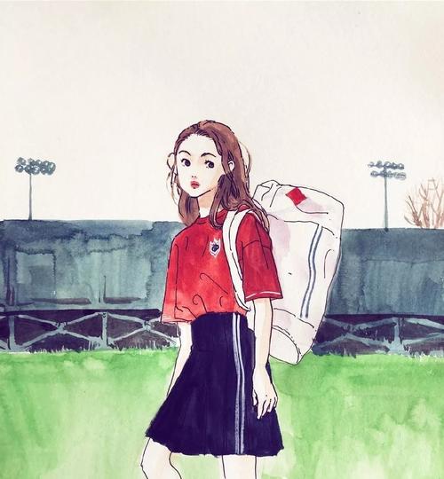 1/ 12 画师novoduce笔下独立优雅且自信女孩主题插画作品,少女般的