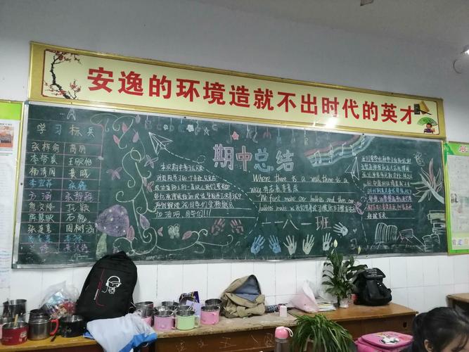 期中总结班级黑板报图片欣赏