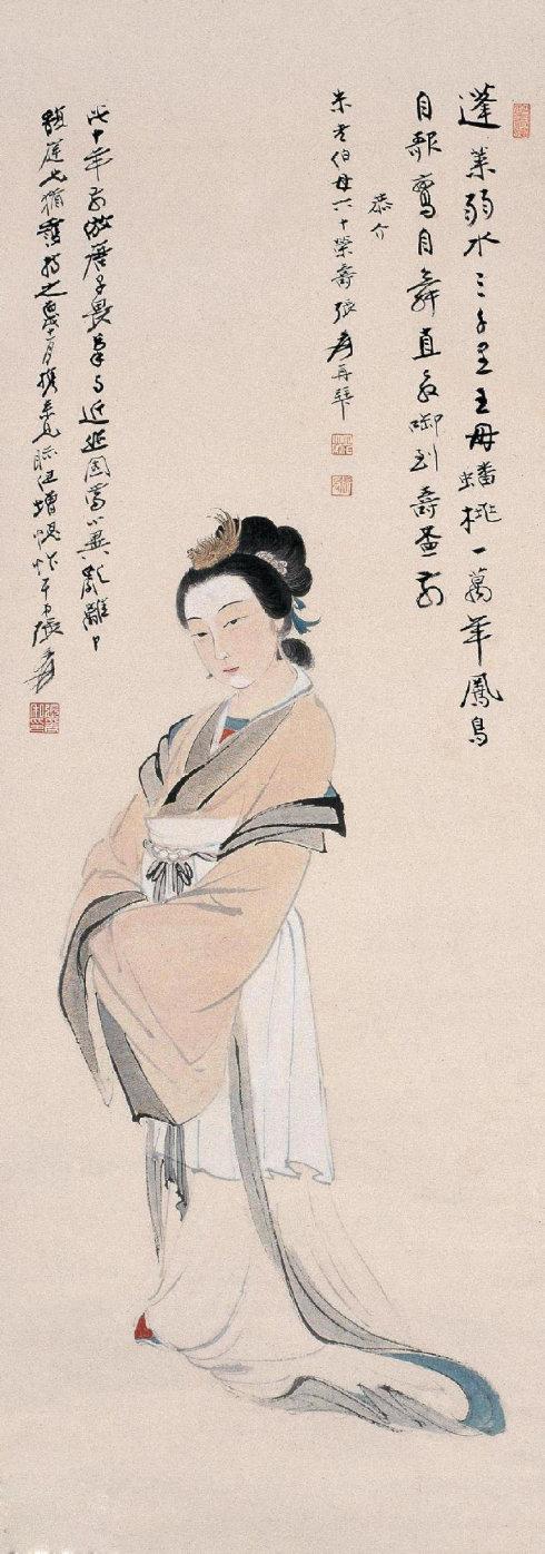 张大千人物画欣赏