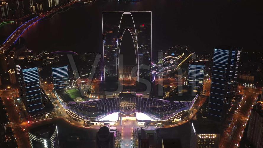 4k航拍苏州中心夜景_3840x2160_高清视频素材下载(编号:4652547)_实拍