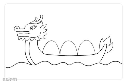 赛龙舟简笔画怎么画