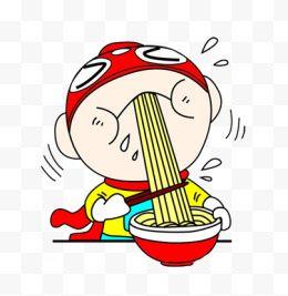 吃面的卡通人物