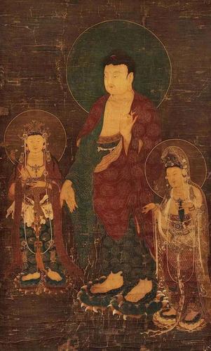 阿弥陀佛和八大菩萨 高丽时代佛画 美国史密森尼博物馆