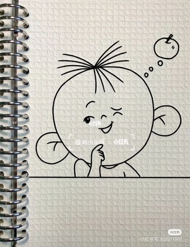 圆圆的脑袋,大大耳朵_简笔画_文化_绘画