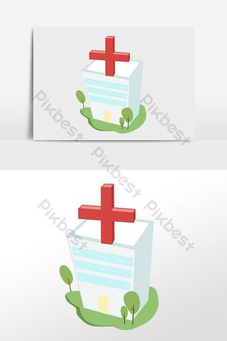 手绘医疗医学医院插画