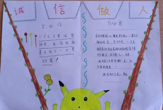 诚信在我心中——燕各庄中心小学开展诚信主题手抄报活动 - 美篇