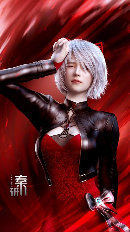 国漫绝命响应秦妍香猫紧身皮衣红裙中国风高清手机壁纸紧身中国风绝命