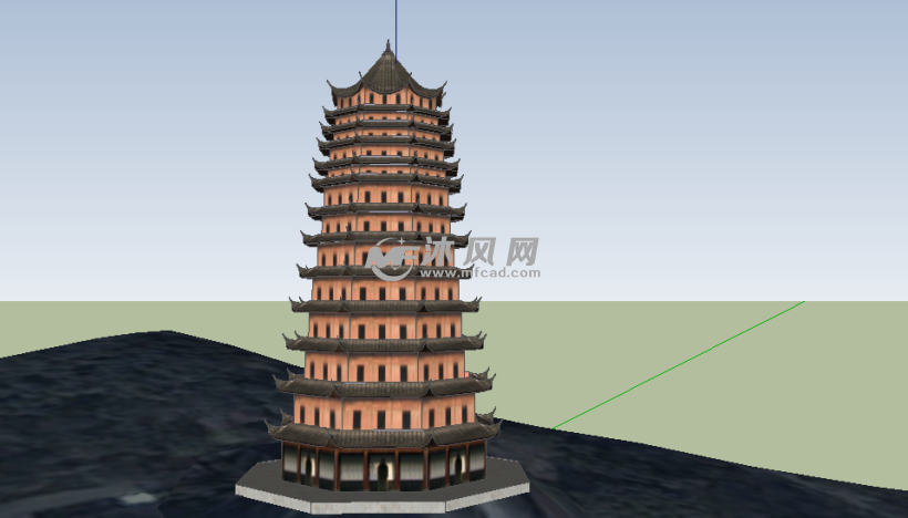 六合塔模型图