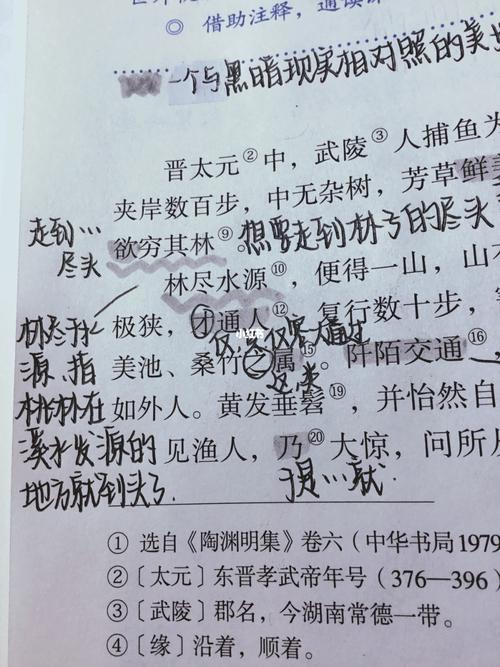 八年级下册语文人教版《桃花源记》预习笔记_桃花源记