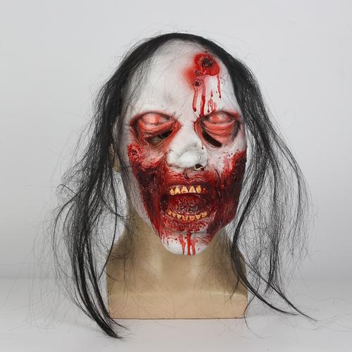 恐怖面具万圣节鬼节鬼脸头套吓人搞怪鬼脸恶魔鬼屋派对装扮道具 图片