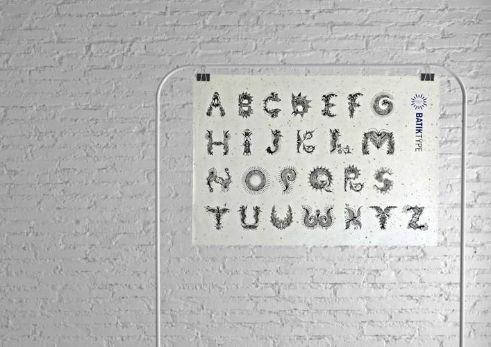 batiktype/苗族蜡染西文字体试验