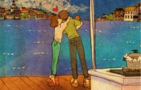 韩国插画师puuung的暖心爱情故事插画 壁纸.