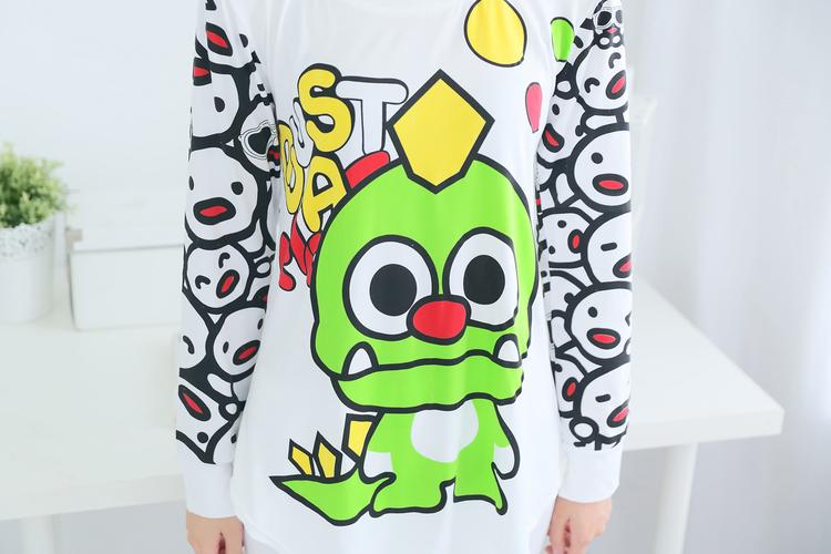 可爱卡通恐龙家居服睡衣