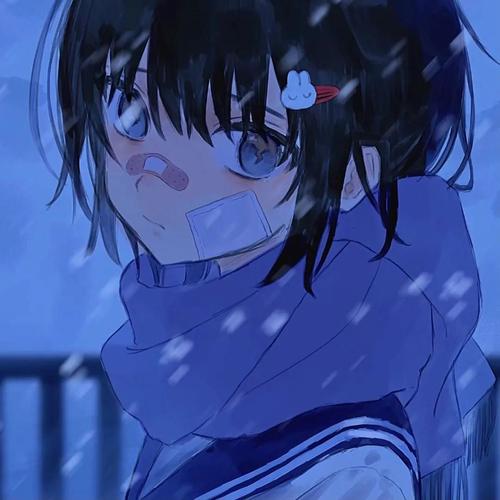 动漫头像 | 超纯净的治愈蓝色系头像