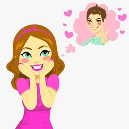 犯花痴的女孩素材