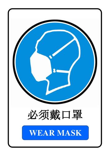 必须戴口罩(中英文)