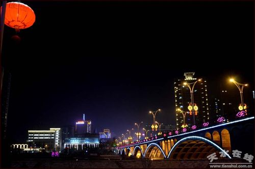 天水夜景 天水在线猴年春节期间拍摄▲天水夜景 天水在线猴年春节