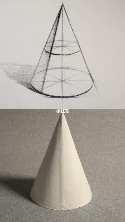 美术基础入门 素描几何体结构 圆锥体_素描_美术_知识