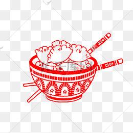 餐饮剪纸图