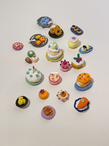 超轻粘土 迷你蛋糕甜点合集!