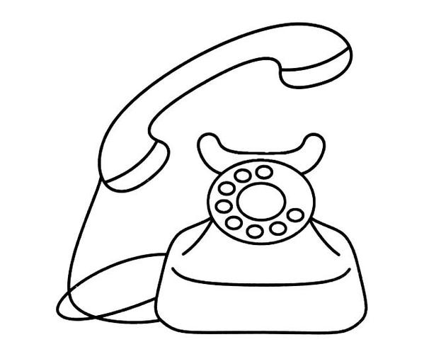 物品简笔画栏目里的 电话机简笔画图片大全,儿童