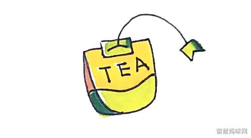 茶包简笔画画法