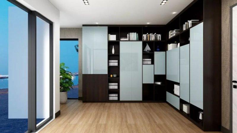 夏日午后的惬意清凉 (图片来源:伊恋全屋定制公众号,侵删) 烟熏橡木与