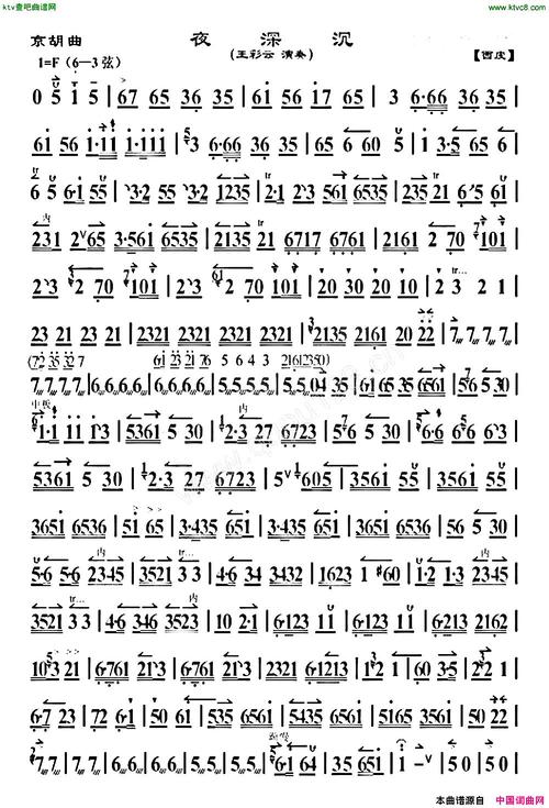 夜深沉王彩云演奏版京胡