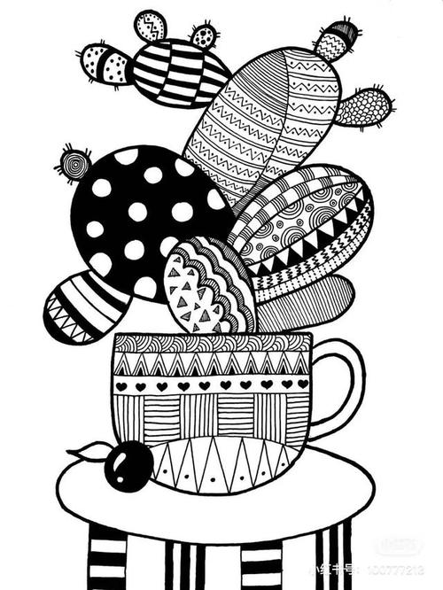 50种创意线描,用简单的笔画出超精美的画作,颜值好看又耐看,造型画不