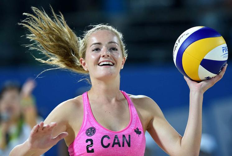 高清:青奥会沙排美女激情飞扬 双胞胎姐妹夺银