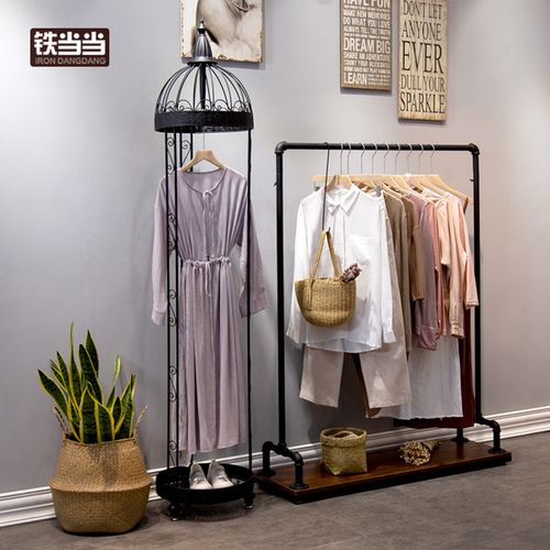 铁当当新款欧式服装店衣架展示架女装店橱窗装饰设计陈列架落地式