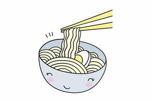 面条彩色简笔画怎么画