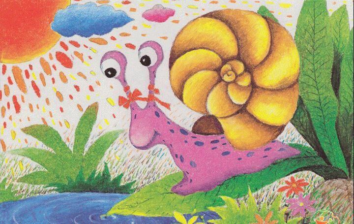 爱美的小蜗牛——一诺学前班创意美术课